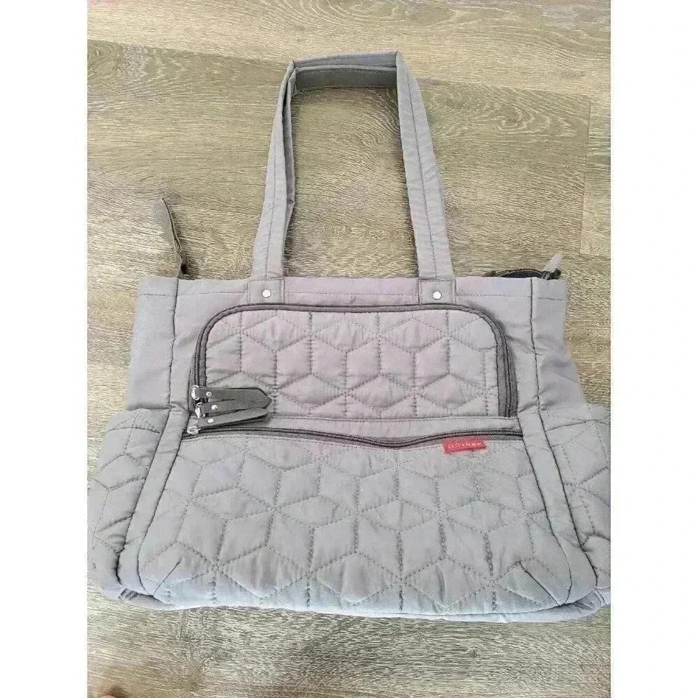 Skip Hop grey large diaper bag #4